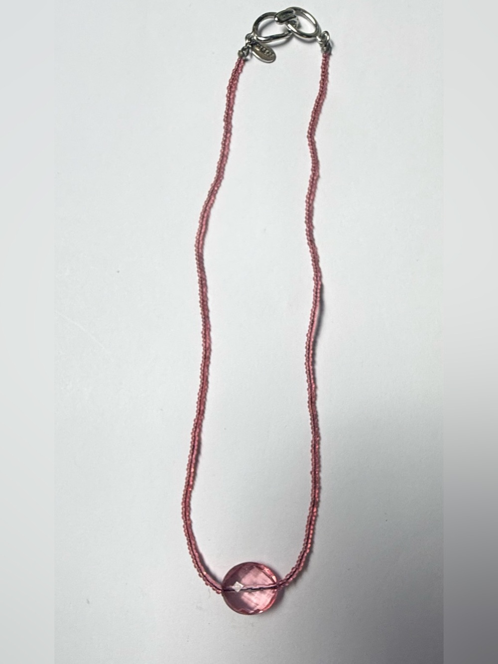 Express Pink Faceted Beaded Strand Statement Necklace - Picture 2 of 3
